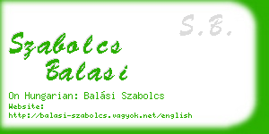szabolcs balasi business card