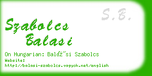 szabolcs balasi business card